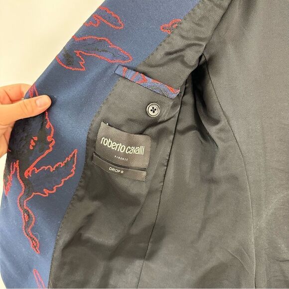 Men’s Roberto Cavalli Lacquered Opium Snake Suit Jacket Size 48EU / 38US - Picture 7 of 16